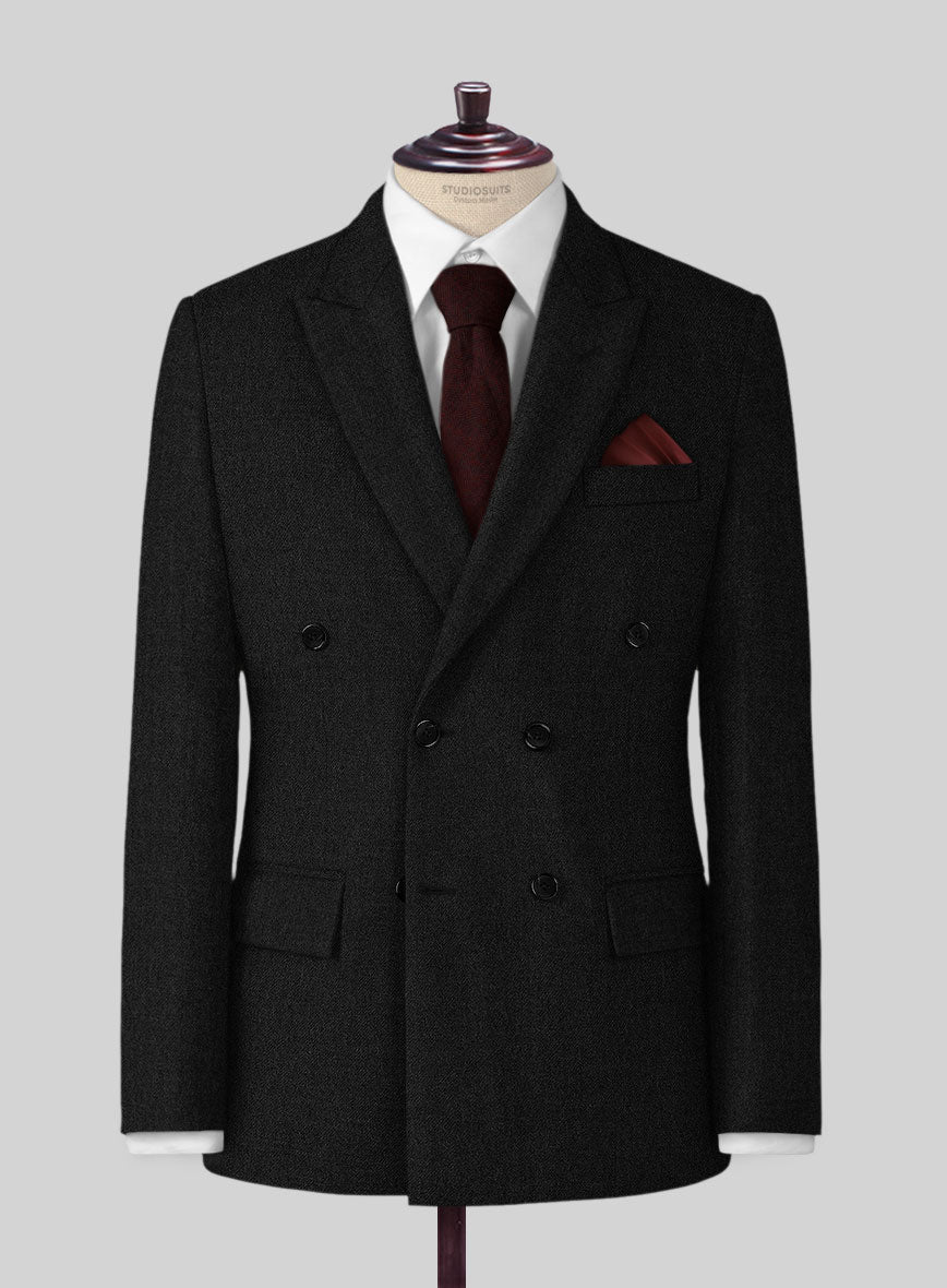 Naples Black Tweed Suit - StudioSuits