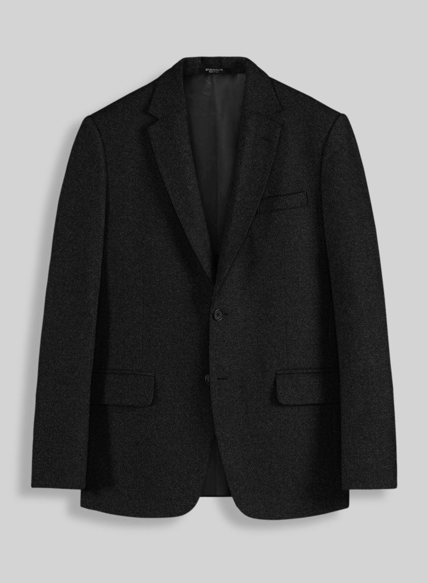 Naples Black Tweed Jacket - StudioSuits
