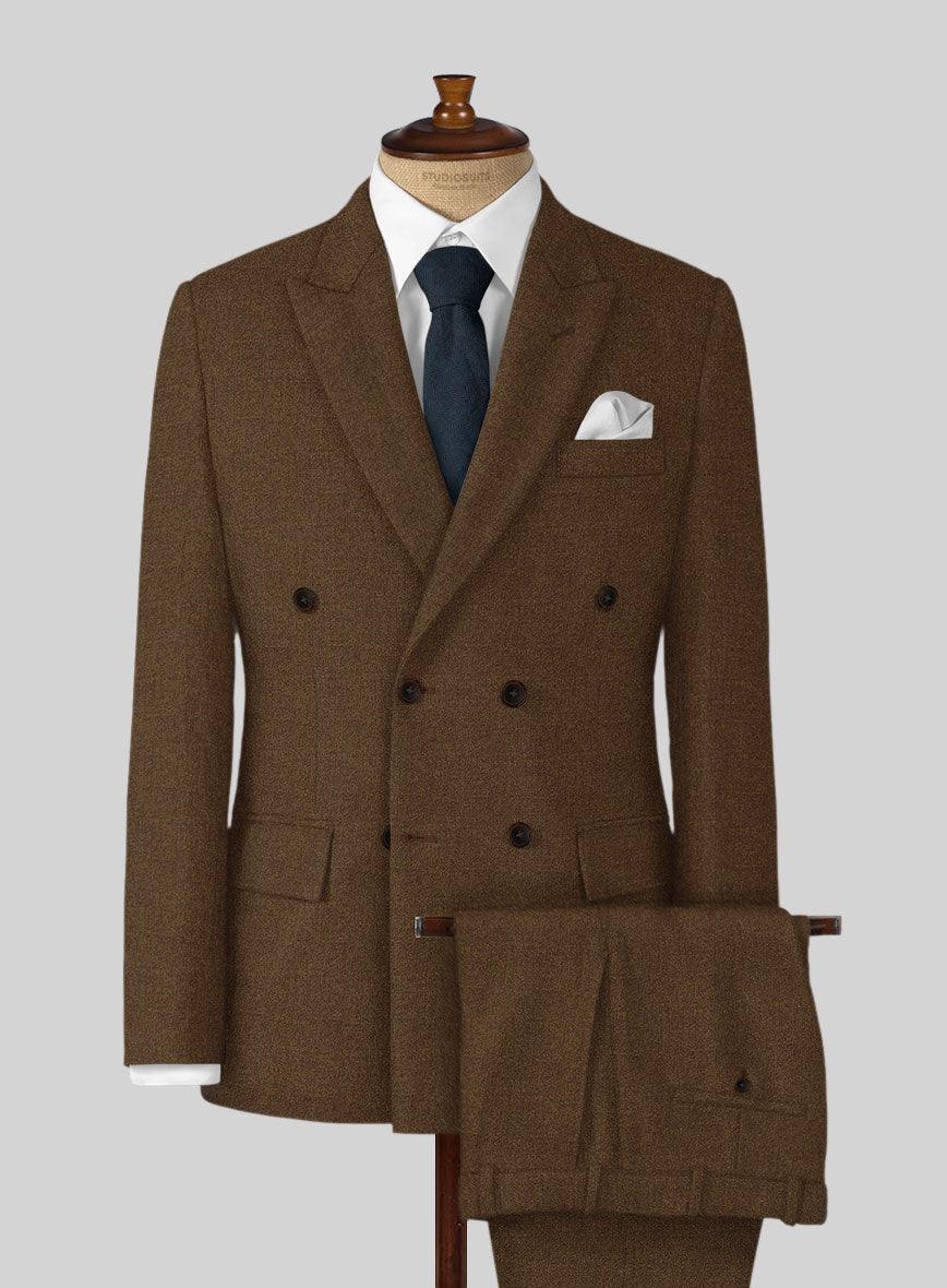 Naples Caffe Brown Tweed Suit - StudioSuits
