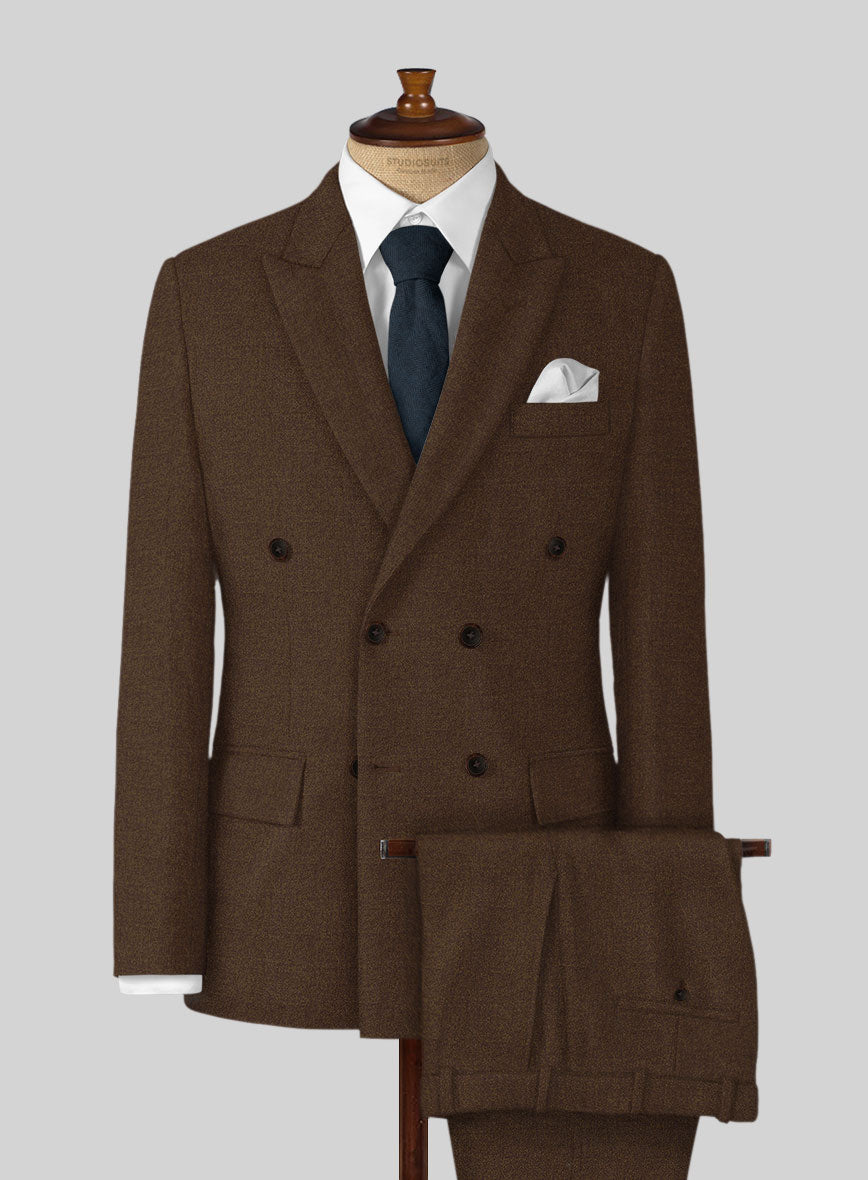 Naples Caffe Brown Tweed Suit - StudioSuits