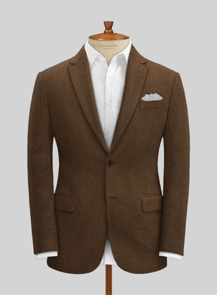 Naples Caffe Brown Tweed Jacket - StudioSuits