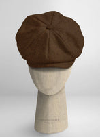 Naples Caffe Brown Tweed Newsboy Cap - StudioSuits