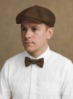Naples Caffe Brown Tweed Newsboy Cap - StudioSuits