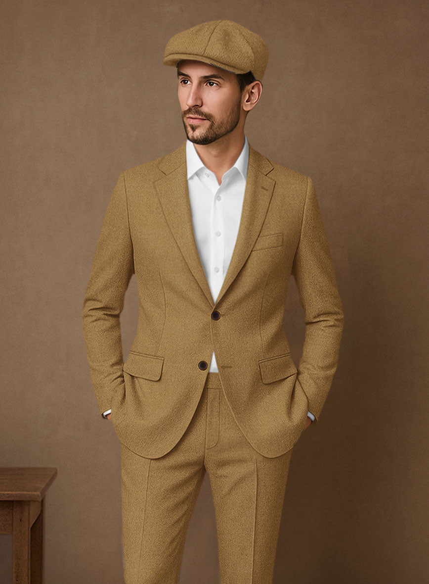 Naples Camel Tweed Suit - StudioSuits