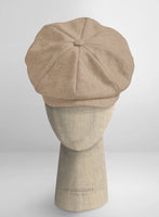 Naples Champagne Tweed Newsboy Cap - StudioSuits