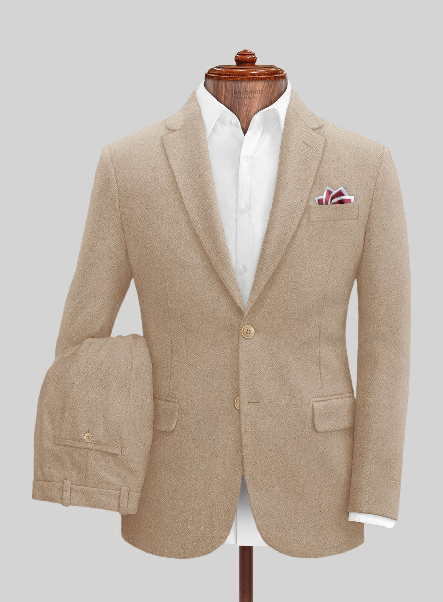 Naples Champagne Tweed Suit - StudioSuits