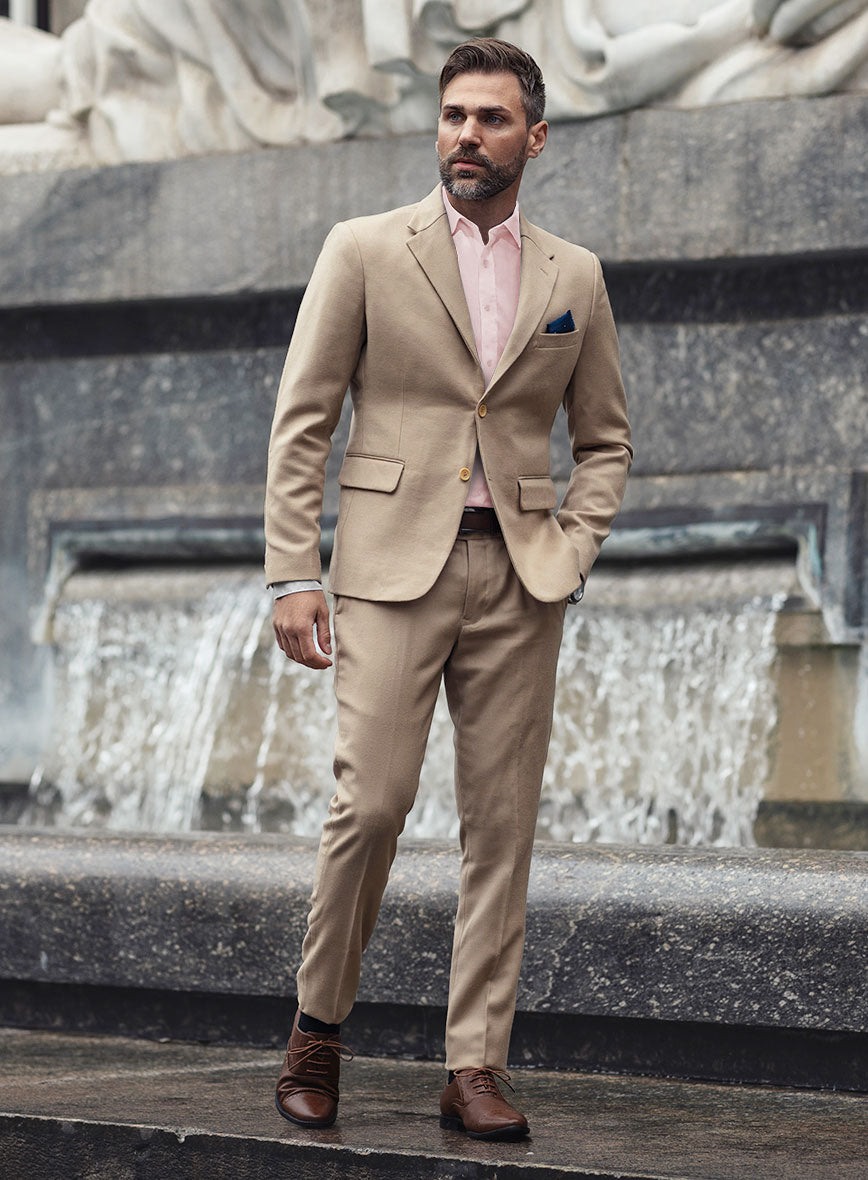 Naples Champagne Tweed Suit - StudioSuits