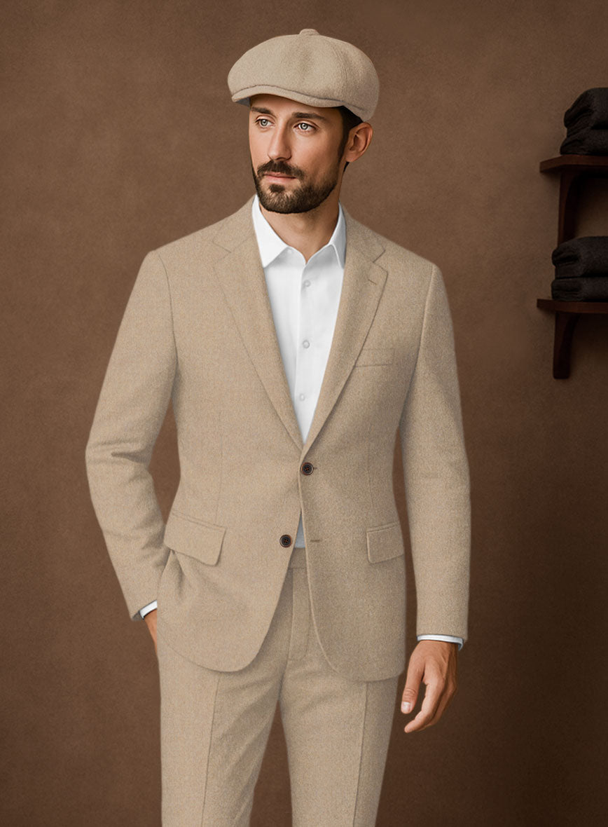 Naples Champagne Tweed Suit - StudioSuits