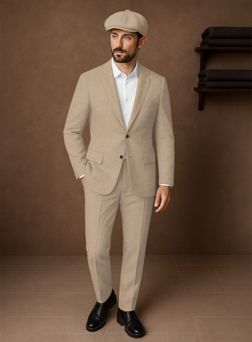 Naples Champagne Tweed Suit - StudioSuits