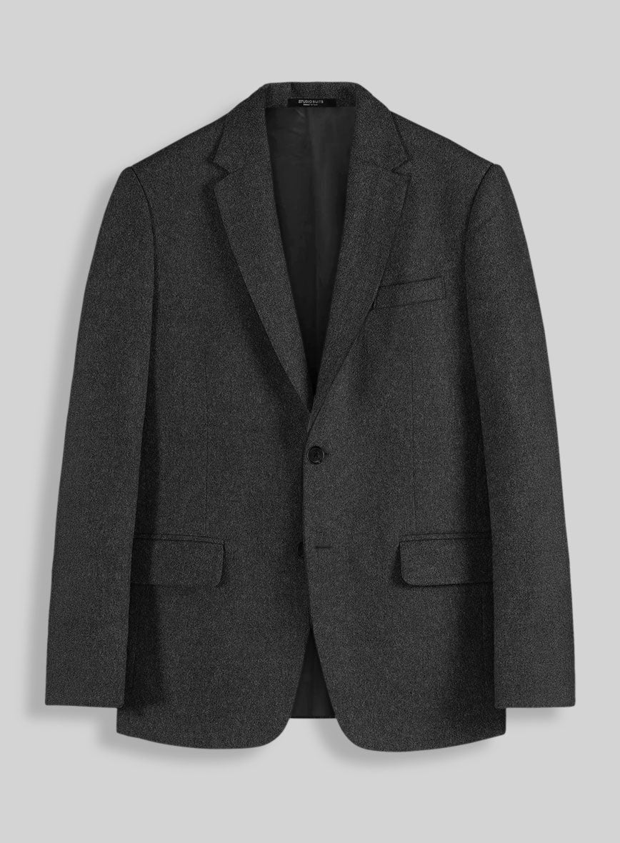 Naples Charcoal Tweed Suit - StudioSuits