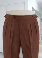 Naples Chestnut Highland Tweed Trousers - StudioSuits