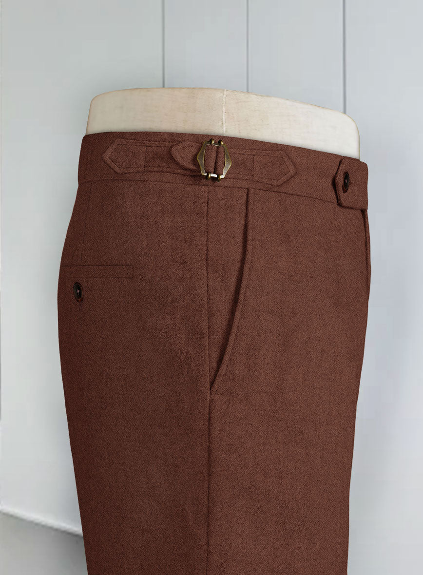 Naples Chestnut Highland Tweed Trousers - StudioSuits