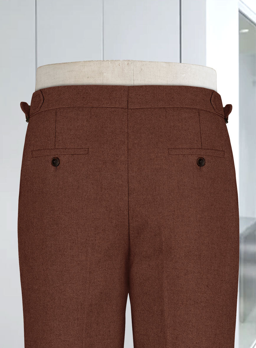 Naples Chestnut Highland Tweed Trousers - StudioSuits