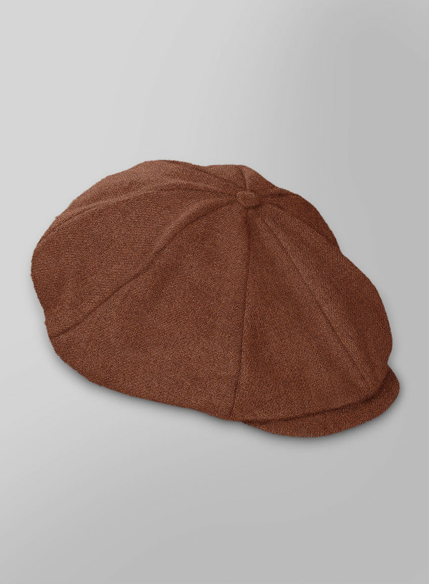 Naples Chestnut Tweed Newsboy Cap - StudioSuits