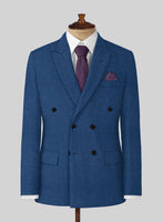 Naples Cobalt Blue Tweed Suit - StudioSuits