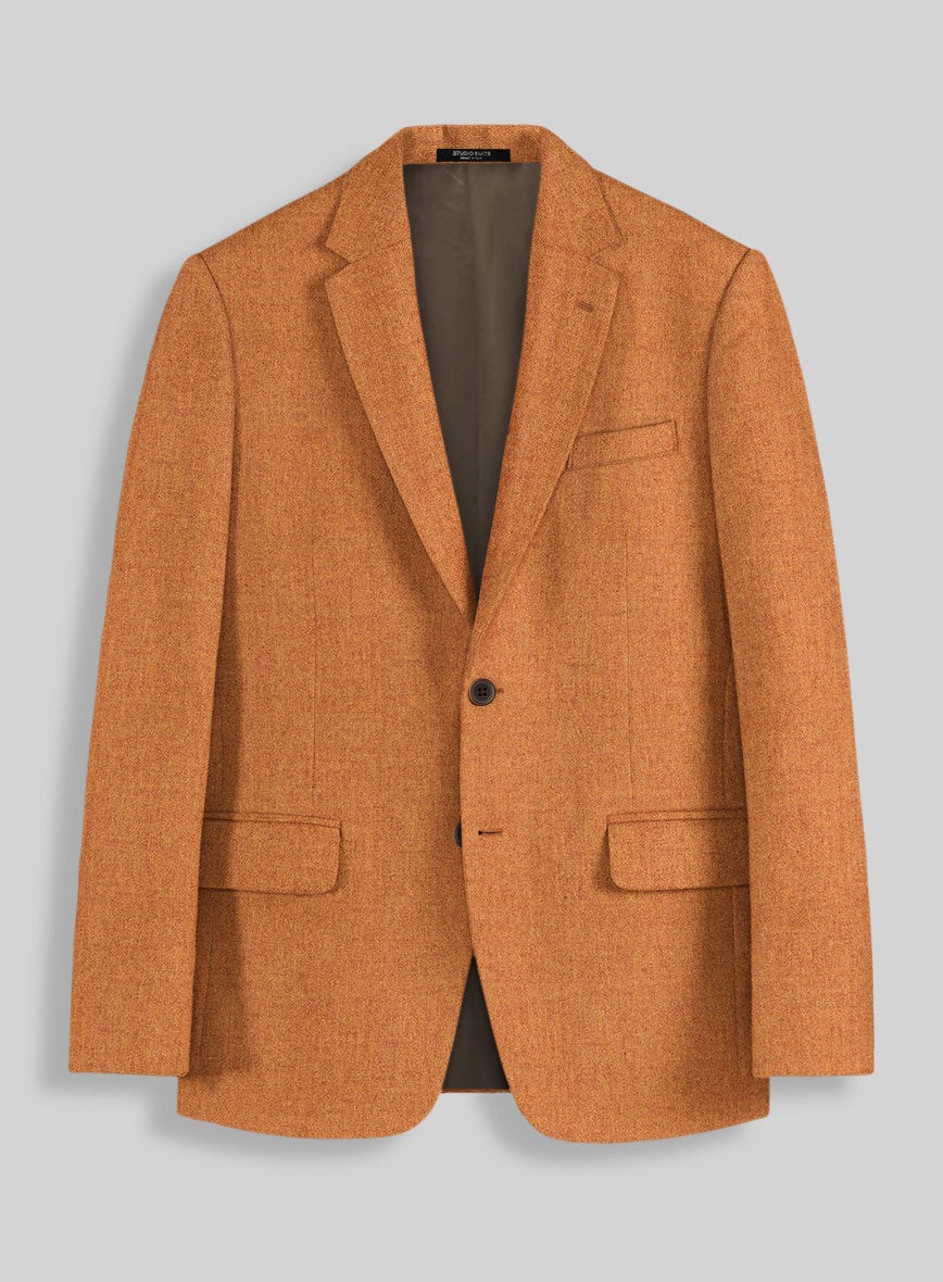 Naples Cocktail Orange Tweed Jacket - StudioSuits