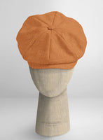 Naples Cocktail Orange Tweed Newsboy Cap - StudioSuits