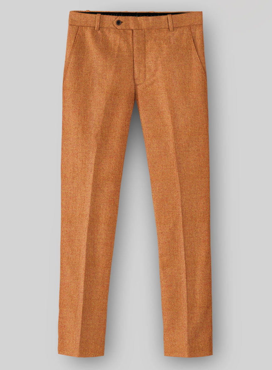 Naples Cocktail Orange Tweed Pants - StudioSuits