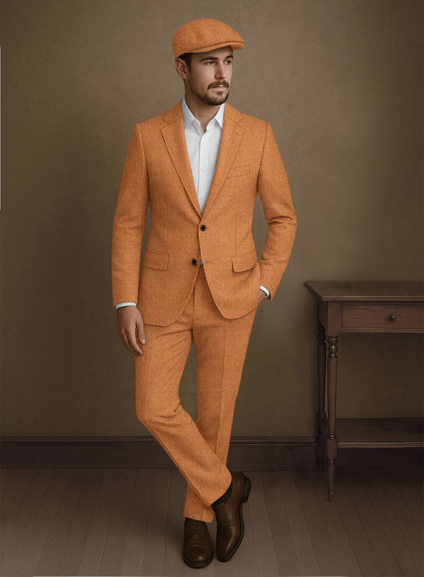 Naples Cocktail Orange Tweed Suit - StudioSuits