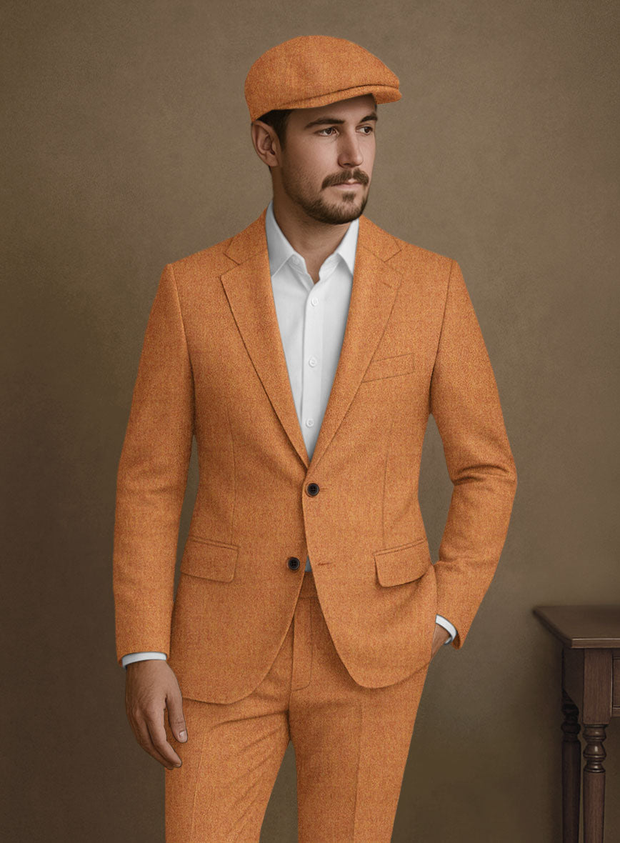 Naples Cocktail Orange Tweed Suit - StudioSuits