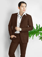 Naples Coffee Brown Tweed Suit - StudioSuits