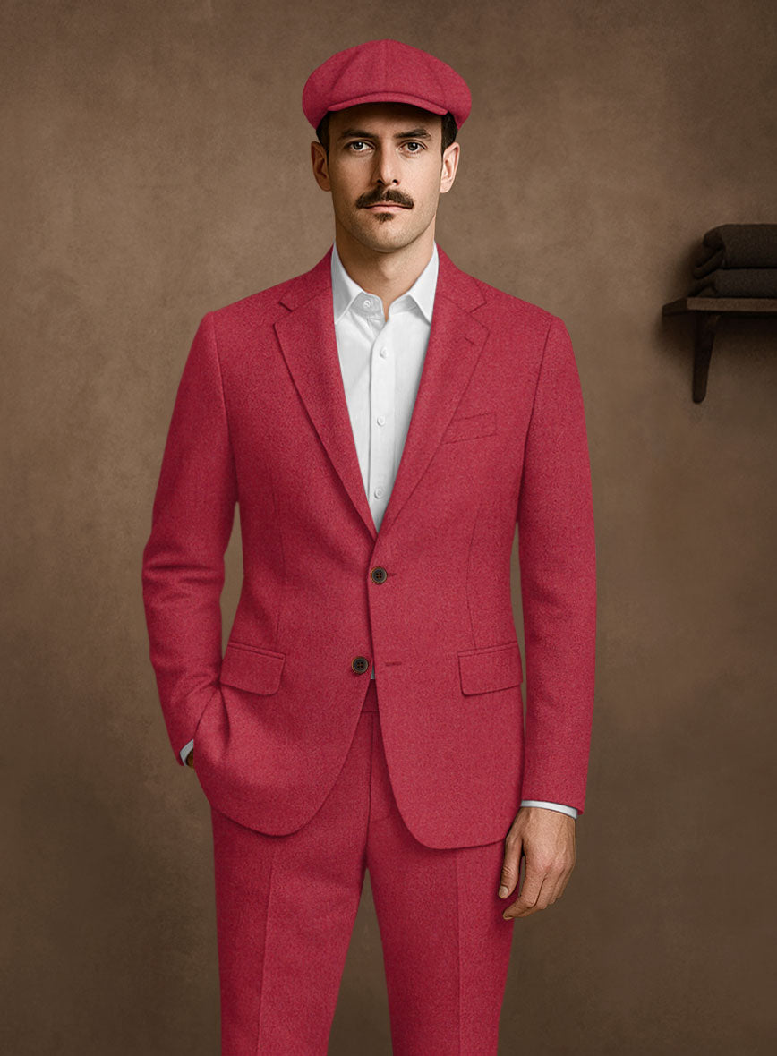 Naples Coral Pink Tweed Jacket - StudioSuits
