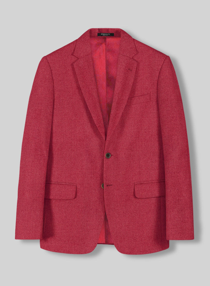 Naples Coral Pink Tweed Jacket - StudioSuits