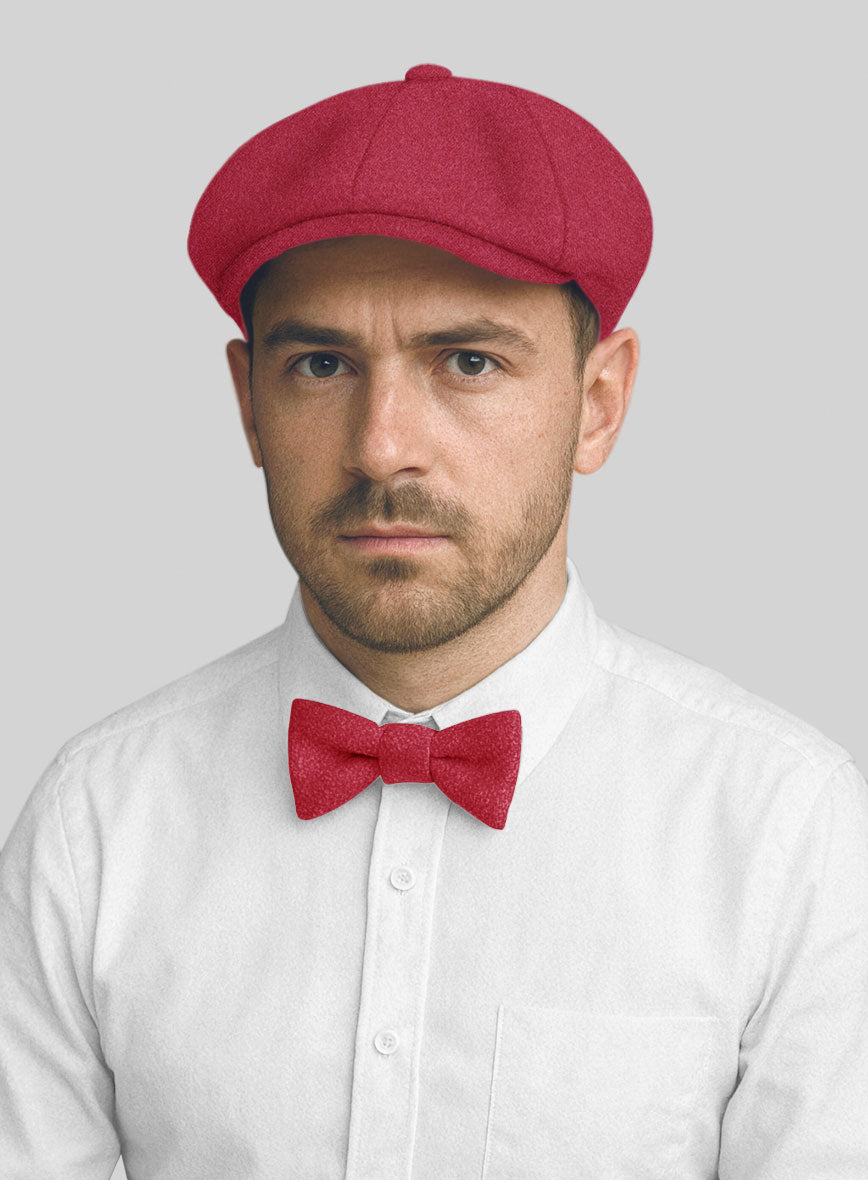 Naples Coral Pink Tweed Newsboy Cap - StudioSuits
