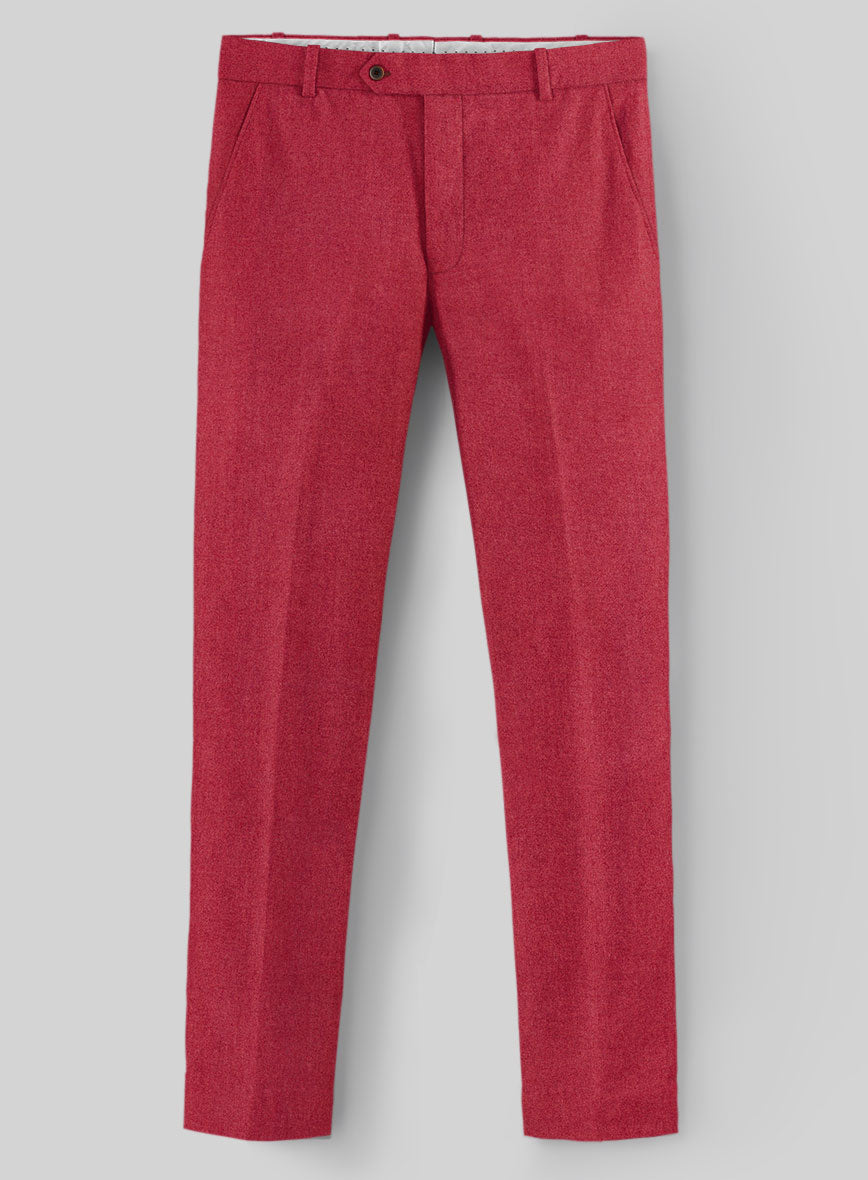 Naples Coral Pink Tweed Pants - StudioSuits