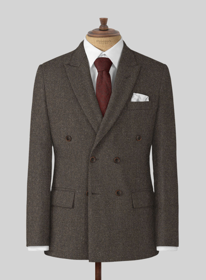 Naples Dark Brown Tweed Jacket - StudioSuits