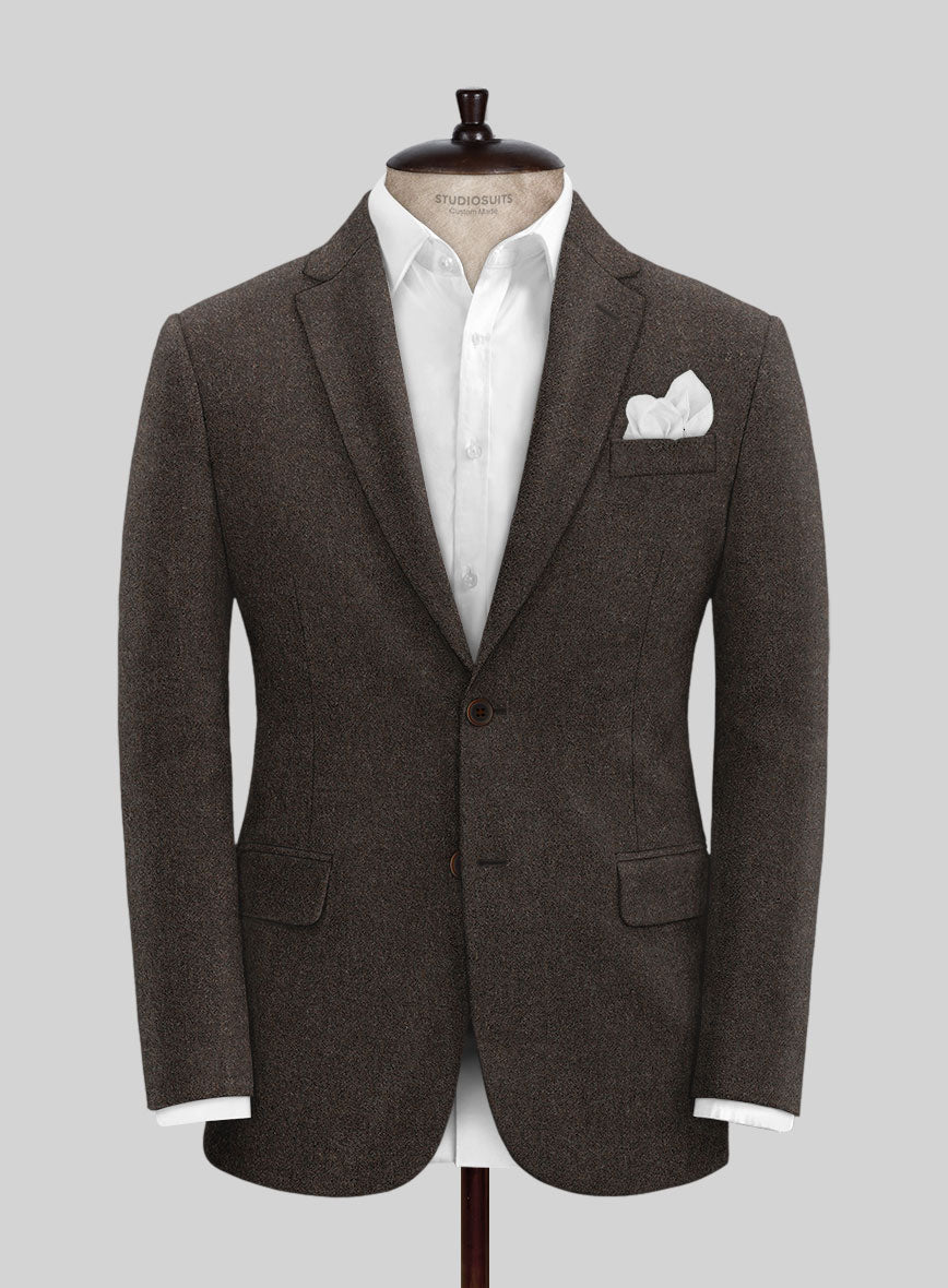Naples Dark Brown Tweed Suit - StudioSuits