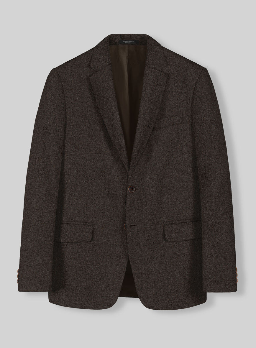 Naples Dark Brown Tweed Suit - StudioSuits