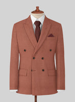 Naples Dark Salmon Pink Tweed Suit - StudioSuits