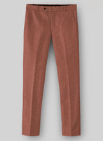 Naples Dark Salmon Pink Tweed Pants - StudioSuits