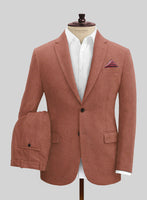 Naples Dark Salmon Pink Tweed Suit - StudioSuits