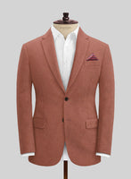 Naples Dark Salmon Pink Tweed Suit - StudioSuits