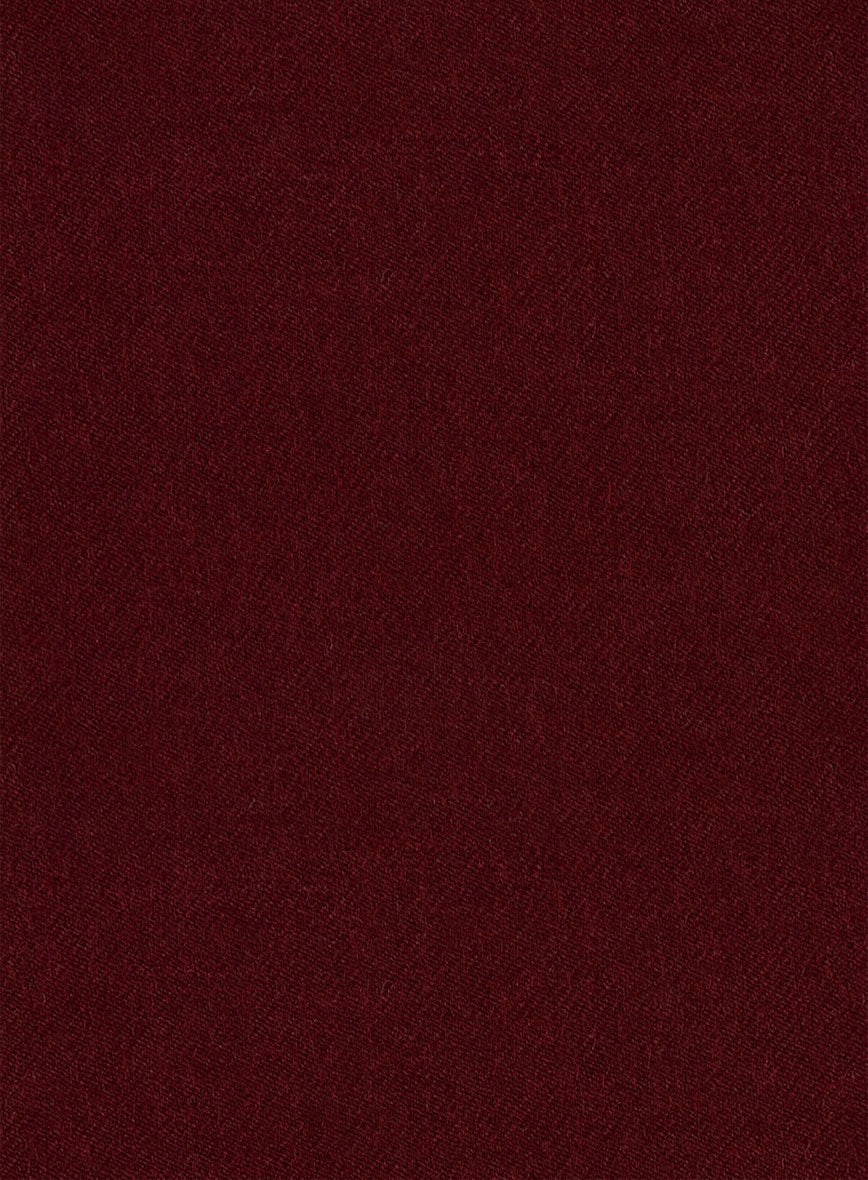 Naples Dark Scarlet Tweed Pea Coat - StudioSuits