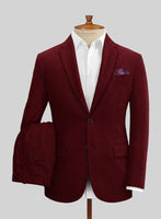 Naples Dark Scarlet Tweed Suit - StudioSuits