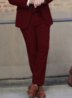 Naples Dark Scarlet Tweed Suit - StudioSuits