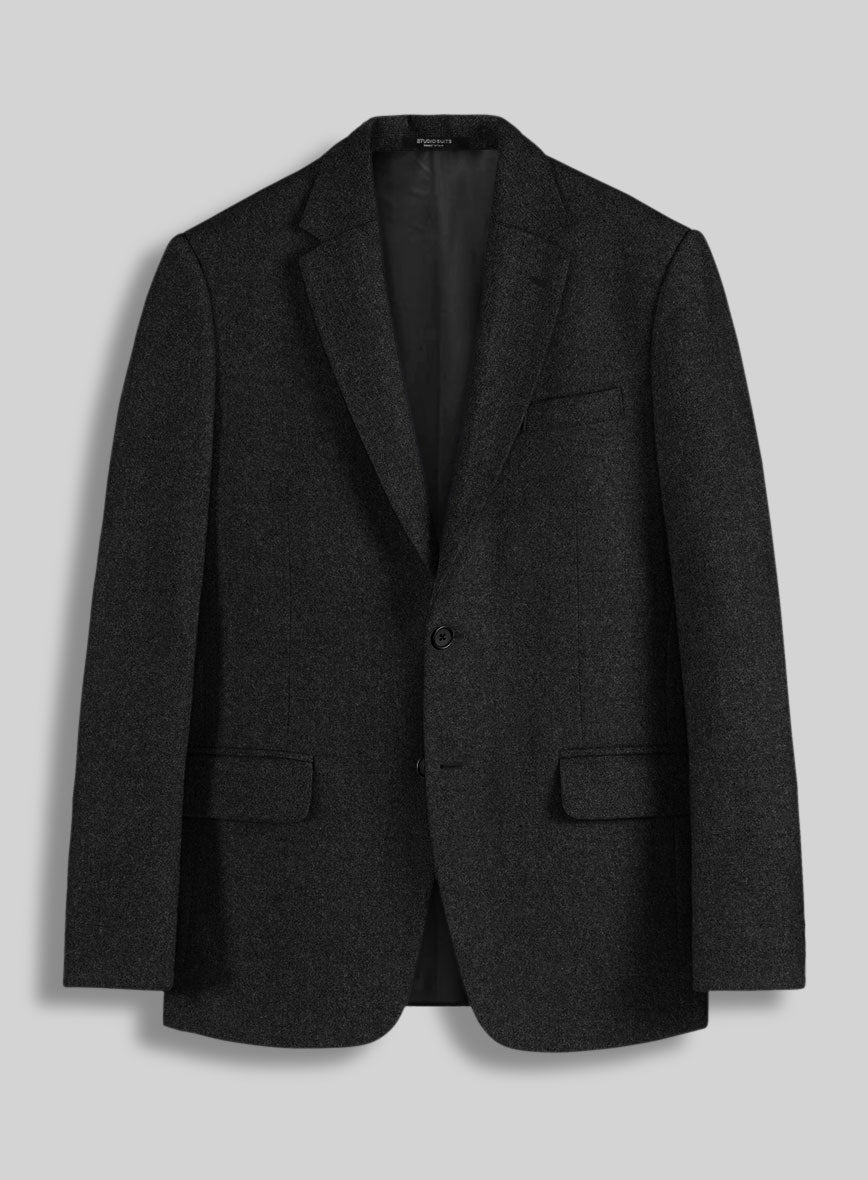 Naples Dark Charcoal Tweed Suit - StudioSuits