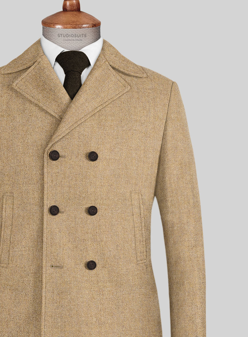Naples Desert Haze Tweed Pea Coat - StudioSuits