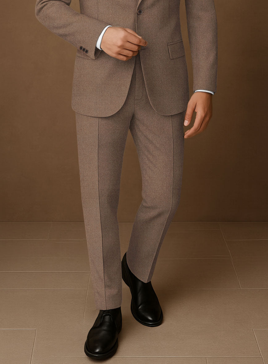 Naples Dolce Brown Tweed Pants - StudioSuits