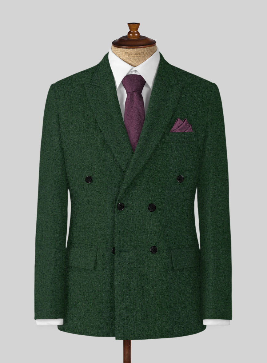 Naples Emerald Green Tweed Jacket - StudioSuits