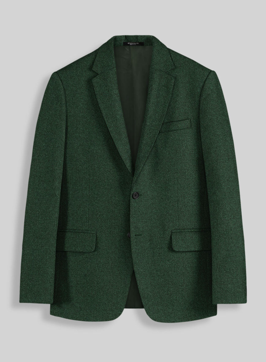 Naples Emerald Green Tweed Jacket - StudioSuits