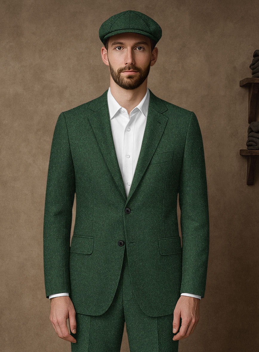 Naples Emerald Green Tweed Jacket - StudioSuits