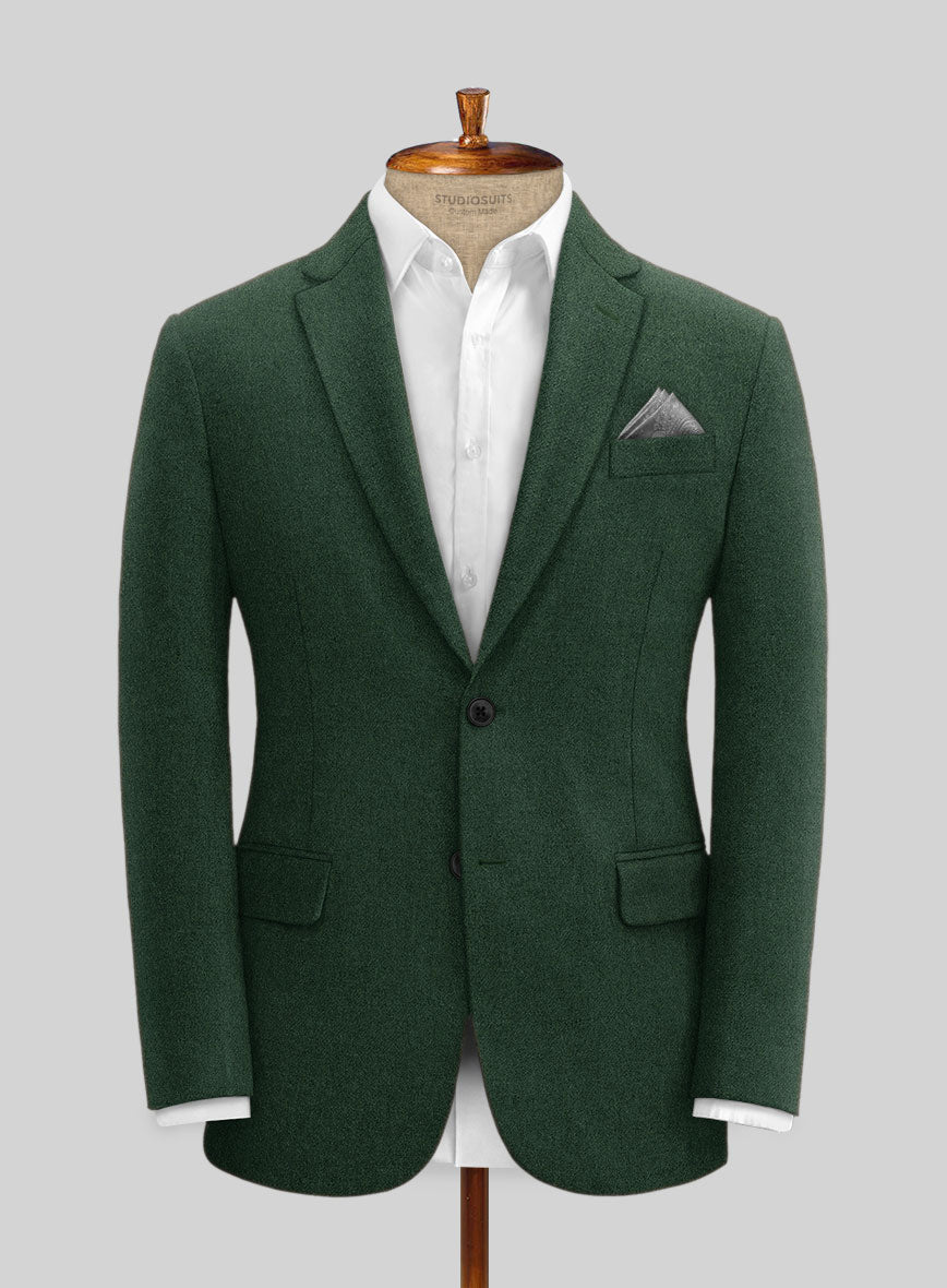 Naples Emerald Green Tweed Jacket - StudioSuits