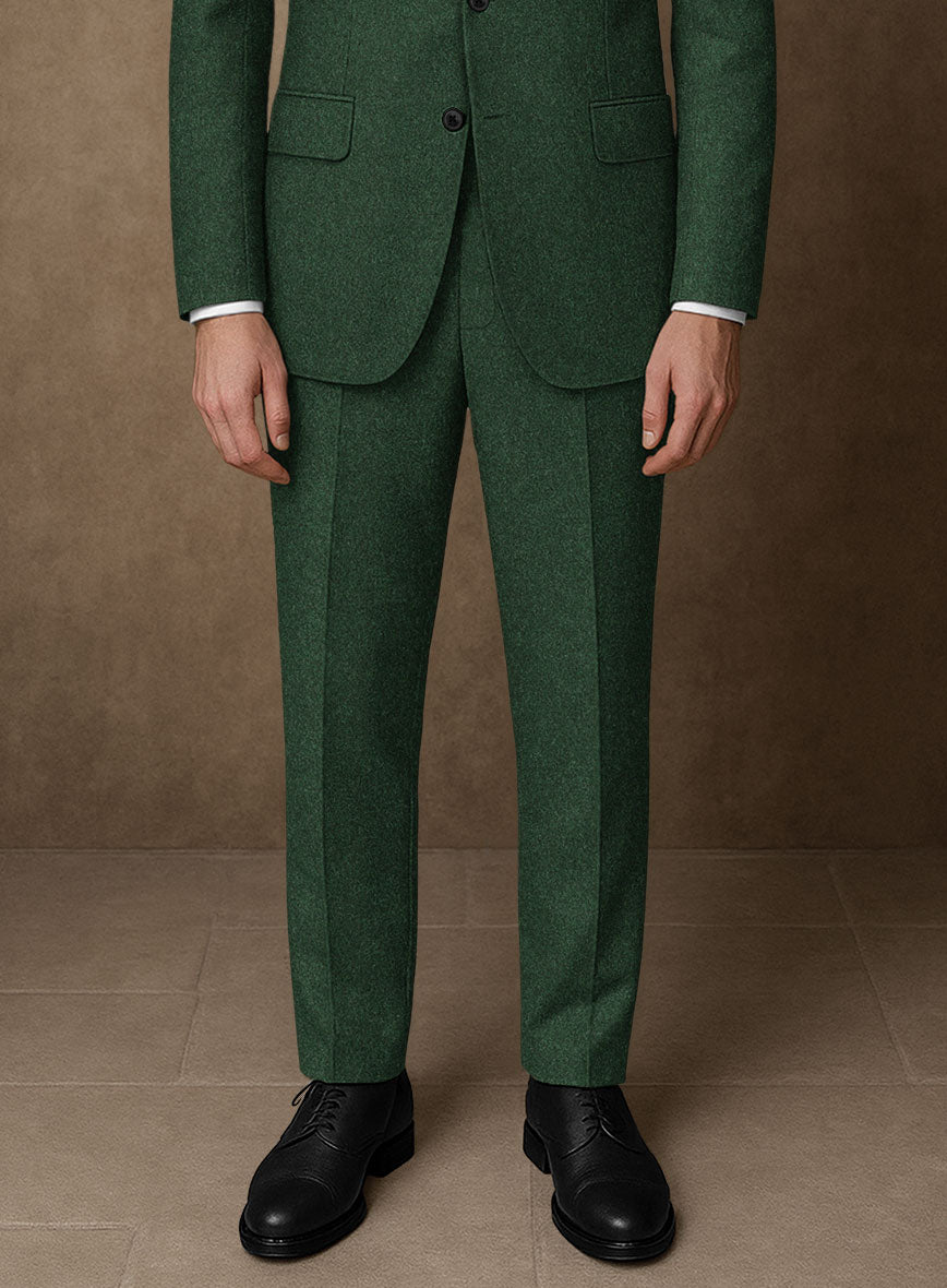 Naples Emerald Green Tweed Pants - StudioSuits