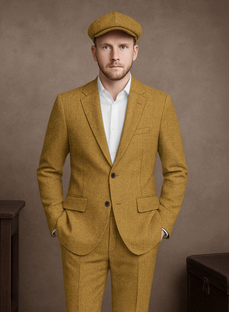 Naples English Mustard Tweed Jacket - StudioSuits