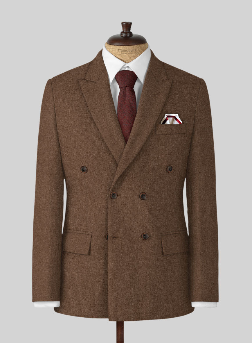 Naples Espresso Brown Tweed Jacket - StudioSuits