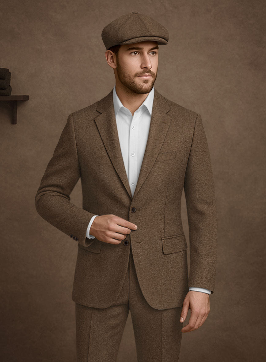 Naples Espresso Brown Tweed Jacket - StudioSuits